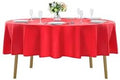 60 inch Round Tablecloth Washable Polyester Table Cloth Decorative Table Cover by Cupuamon