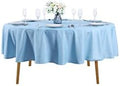 60 inch Round Tablecloth Washable Polyester Table Cloth Decorative Table Cover by Cupuamon
