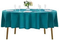 60 inch Round Tablecloth Washable Polyester Table Cloth Decorative Table Cover by Cupuamon