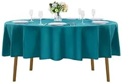 60 inch Round Tablecloth Washable Polyester Table Cloth Decorative Table Cover by Cupuamon