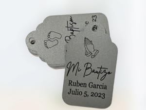 Mi Bautizo Baptism Christening Personalized Thank You Tags 20 pcs - Image 7