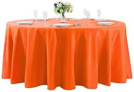 120 inch Round Tablecloth Washable Polyester Table Cloth Decorative Table Cover by Cupuamon
