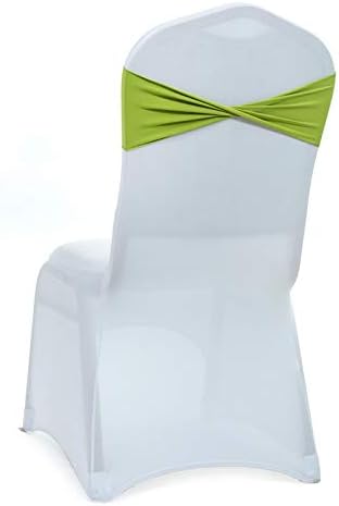 VDS Pack of 100 PCS | Apple Green | Spandex Chair Sashes Bows Without Buckle | - Image 5