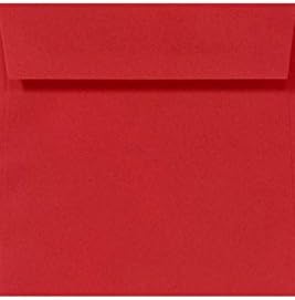 LUXPaper Square Invitation Envelopes | Peel & Press | 7" x 7" | Ruby Red | by LUXPaper