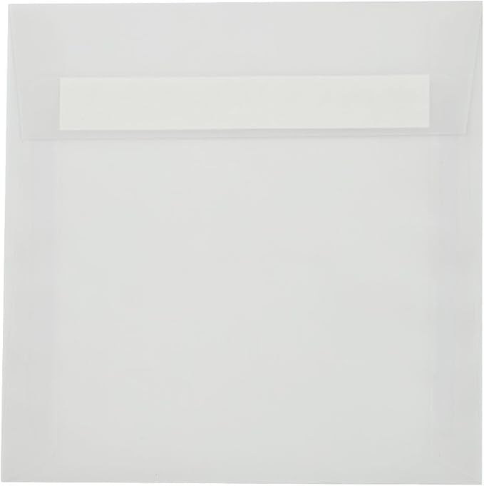LUXPaper Square Invitation Envelopes | Peel & Press | 6 1/2" x 6 1/2" | Clear - Image 2