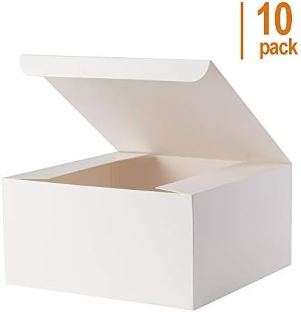 GEFTOL Gift Box 10 Pack 8 x 8 x 4 inches Fold Box Paper Gift Box Bridesmaids - Image 7
