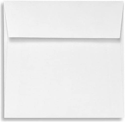 LUXPaper Square Invitation Envelopes | Peel & Press | 6 1/2" x 6 1/2" | White by LUXPaper