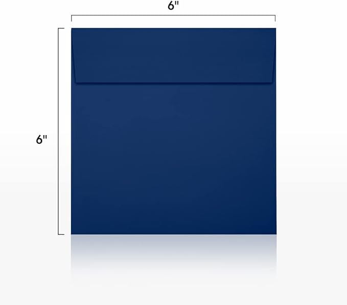 LUXPaper Square Invitation Envelopes | Peel & Press | 6" x 6" | Navy Blue | - Image 3