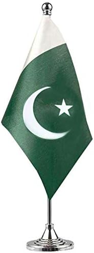 GentleGirl.USA Pakistan Table Flags, Stick Small Mini Pakistani Flag Office by GentleGirl