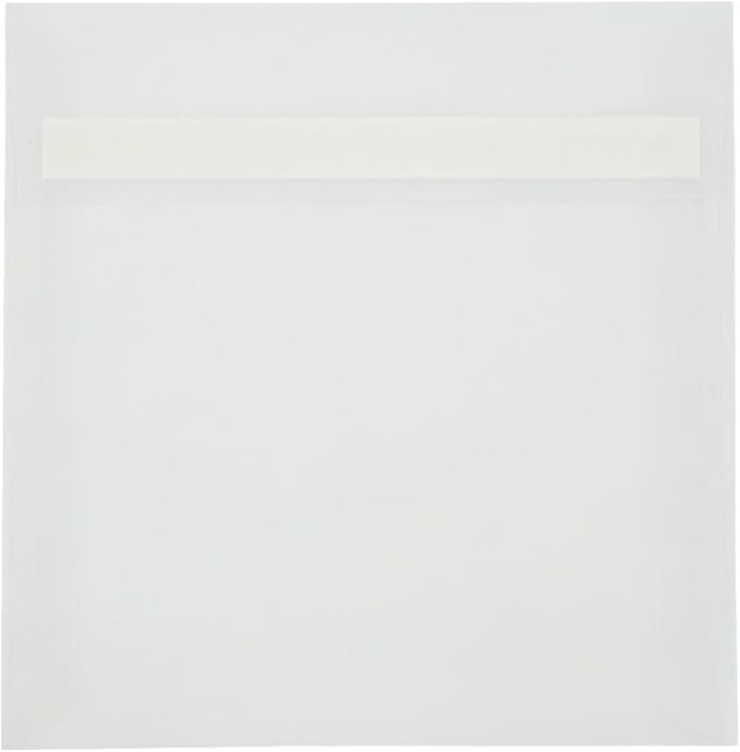 LUXPaper Square Invitation Envelopes | Peel & Press | 7" x 7" | Clear - Image 2