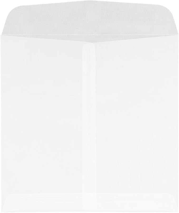 LUXPaper Square Invitation Envelopes | 9 1/2" x 9 1/2" | Clear Translucent | - Image 2