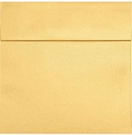 LUXPaper Square Invitation Envelopes | Peel & Press | 7" x 7" | Gold Metallic | by LUXPaper