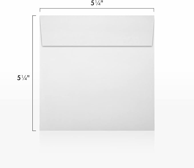 LUXPaper Square Invitation Envelopes | Peel & Press | 5 1/4" x 5 1/4" | Bright - Image 2