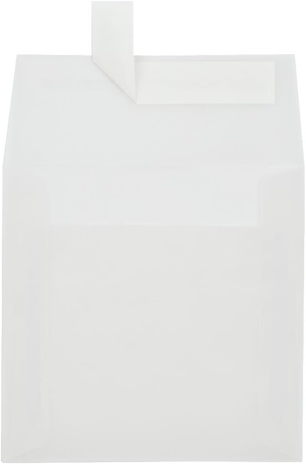 LUXPaper Square Invitation Envelopes | Peel & Press | 5" x 5" | Clear by LUXPaper