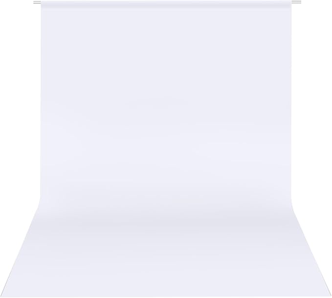 HEMMOTOP White Photography Backdrop, 10x8 ft White Photo Backdrops Background by Hemmotop