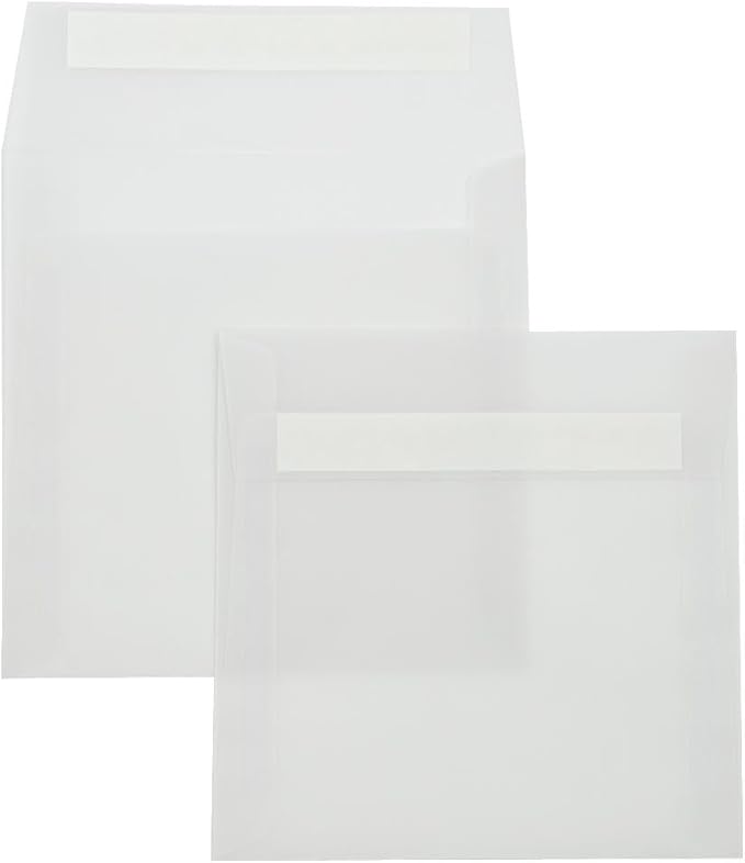 LUXPaper Square Invitation Envelopes | Peel & Press | 6 1/2" x 6 1/2" | Clear - Image 6