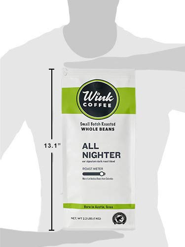 Wink Coffee Low Acid Medium Roast Espresso – 2.2 lb Whole Bean Coffee, 100% - Image 2