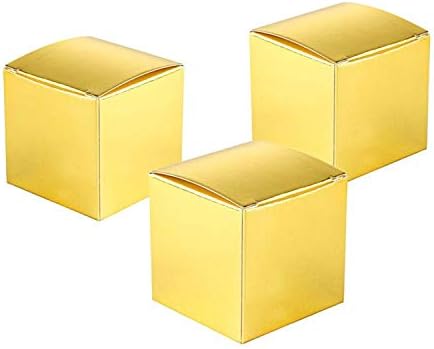 AWELL Gold Gift Candy Box Bulk 2x2x2 inch Small Party Favor Box by AWELL