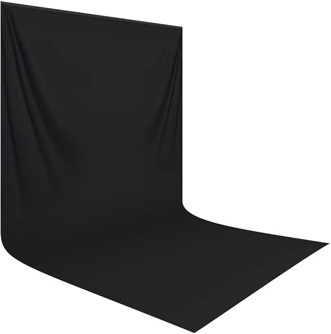 HEMMOTOP Black Backdrop Background, 10x20 ft Black Screen by Hemmotop