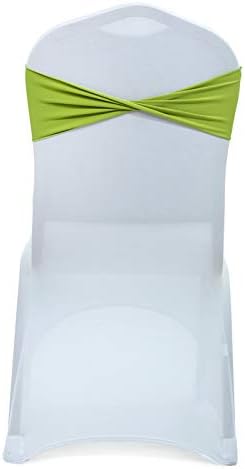 VDS Pack of 100 PCS | Apple Green | Spandex Chair Sashes Bows Without Buckle | - Image 2