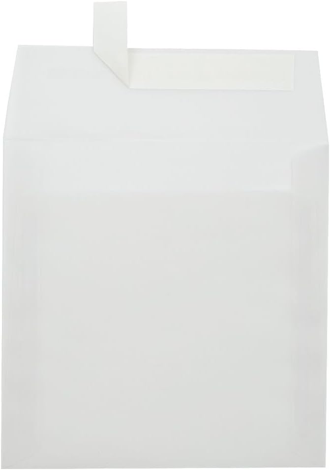 LUXPaper Square Invitation Envelopes | Peel & Press | 6 1/2" x 6 1/2" | Clear by LUXPaper