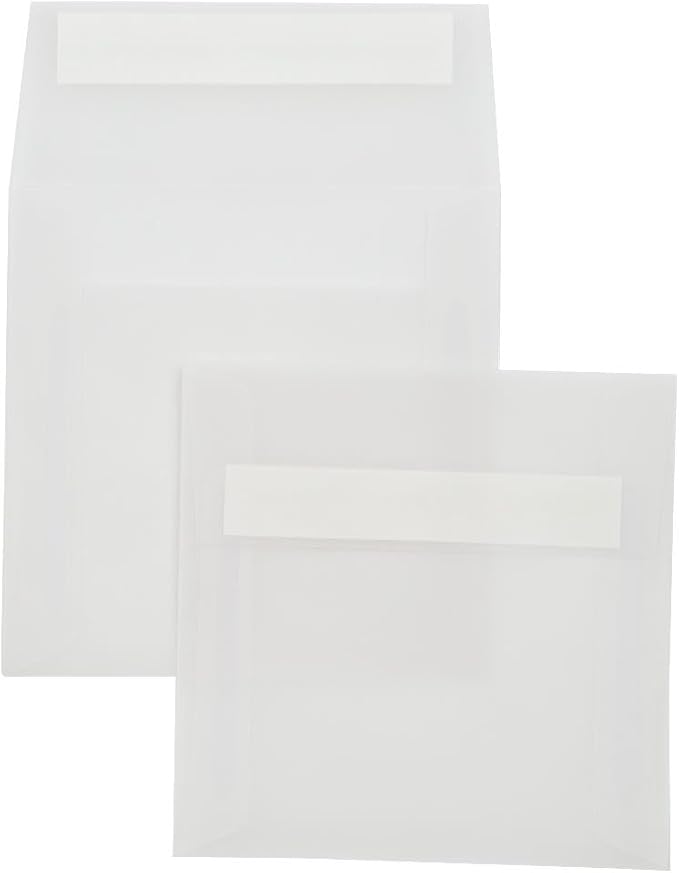 LUXPaper Square Invitation Envelopes | Peel & Press | 5" x 5" | Clear - Image 6