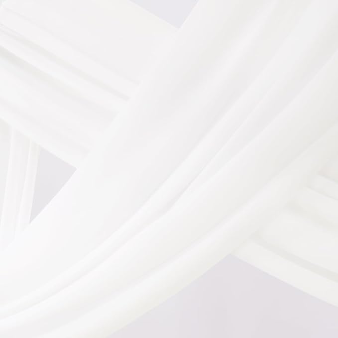 Socomi Wedding Arch Draping Fabric 2 Panels 29" x 19Ft Ivory Sheer Chiffon - Image 3