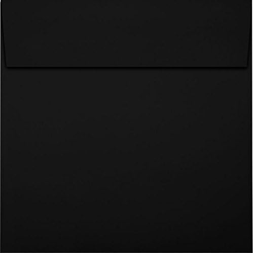 LUXPaper Square Invitation Envelopes | Peel & Press | 5" x 5" | Midnight Black by LUXPaper