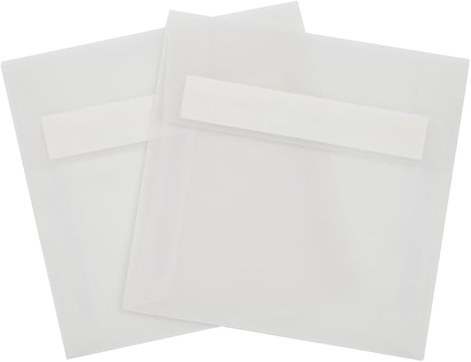 LUXPaper Square Invitation Envelopes | Peel & Press | 5" x 5" | Clear - Image 7