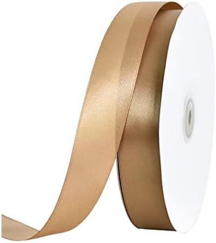 TONIFUL 1 Inch x 100yds Gold Satin Ribbon, Thin Solid Color Satin Ribbon - Image 9