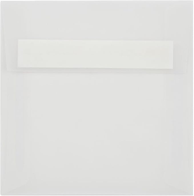 LUXPaper Square Invitation Envelopes | Peel & Press | 5" x 5" | Clear - Image 2