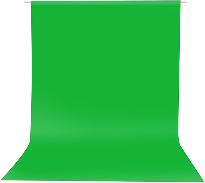 HEMMOTOP Green Screen Backdrop, 5x6.5 ft Photography Chroma Key Greenscreen by Hemmotop