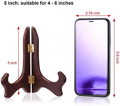 Tatuo 4 Packs Wooden Display Stand Decorative Plate Stands - Image 3