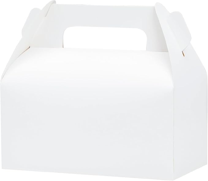 UnicoPak 10 Pack White Gable Treat Boxes Party Favor Boxes Goodie Gift Boxes by UnicoPak