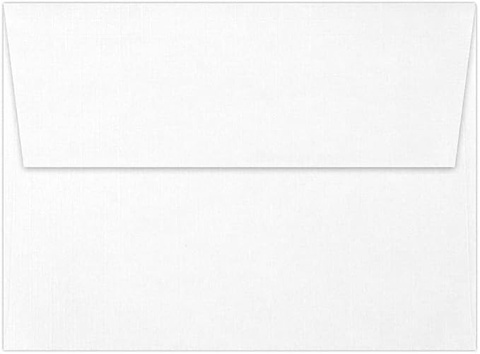 LUXPaper A7 Invitation Envelopes | Peel & Press | 5 1/4" x 7 1/4" | White Linen by LUXPaper
