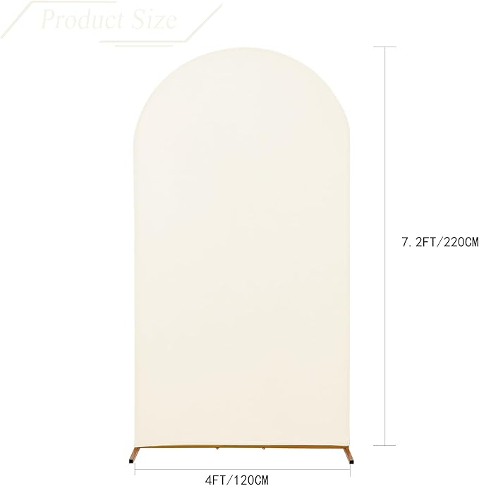 bricia Wedding Arch Backdrop Stand Cover, 7.2FT Double Sided Stretchy Arch - Image 2