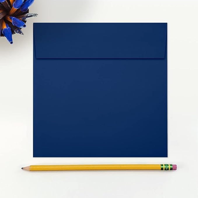 LUXPaper Square Invitation Envelopes | Peel & Press | 6" x 6" | Navy Blue | - Image 4