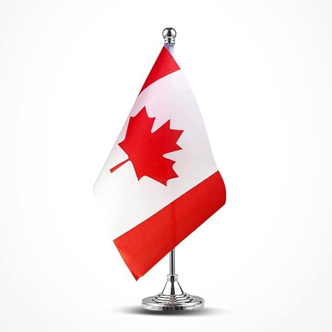 Canada Flag Canadian Flags, Small Mini Canadian Desk Flag, Used by Mflagperft
