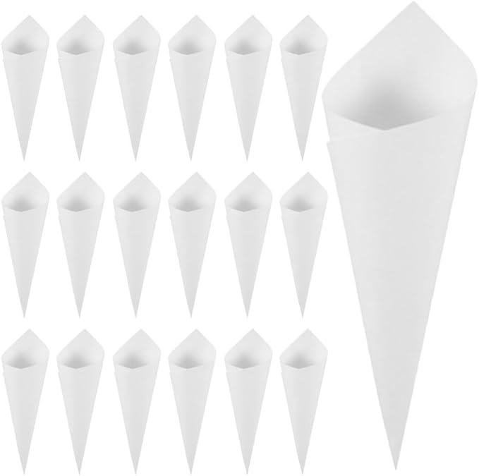 PRETYZOOM 60pcs Flower Cones Confetti Cones Rose Petal Candy Kraft Paper Cones by PRETYZOOM