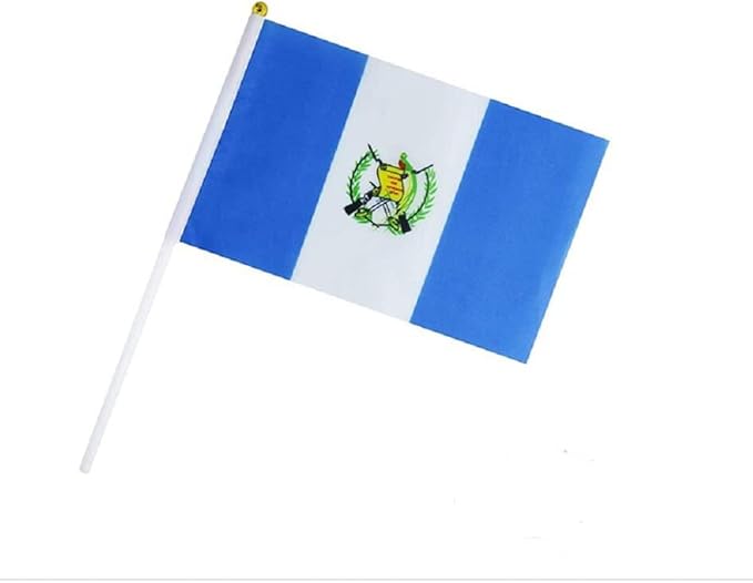 Guatemala Flag Guatemalan Flag, Small Mini Handheld Guatemala Flags on Stick - Image 2