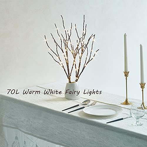 Birchlitland Lighted Brown Branches 18IN 70L Warm White Fairy Lights, LED - Image 8