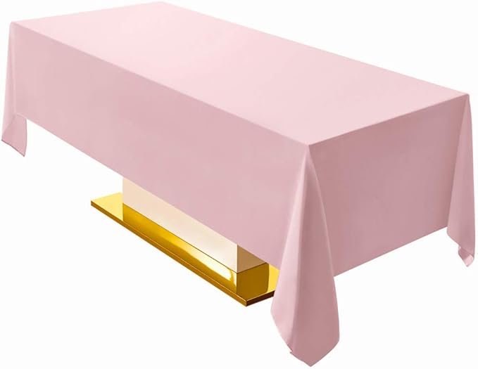 Surmente Pink Tablecloth 60 x 102-inch Rectangular Polyester Table Cloth by Surmente