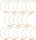 Dining Table Decor 10 Sets Metal Floral Hoop Moon Shaped Metal Wreath Ring Stand by shyliey