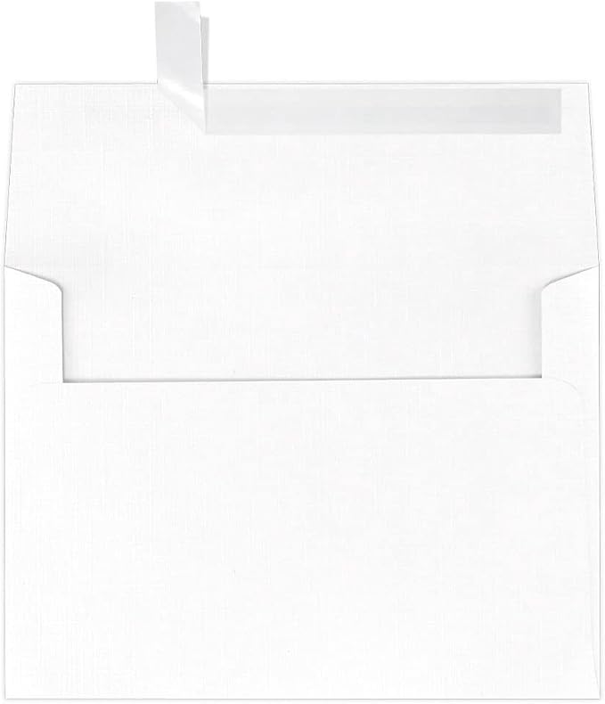 LUXPaper A7 Invitation Envelopes | Peel & Press | 5 1/4" x 7 1/4" | White Linen - Image 5
