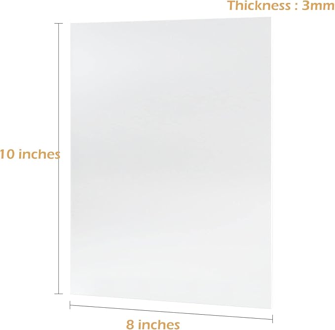 10 Pack 8x10 Inch Frosted Acrylic Signs Blank, DIY Blank Frosted Acrylic Sheet - Image 2