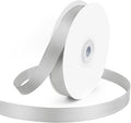 KMER LIFE 5/8" Wide x 50 Yards Silvery Single Faced Polyester Satin Ribbon by KMERLIFE