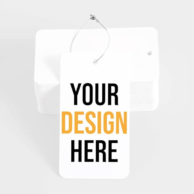 500 Pcs Custom Hang Tags, Personalized Your Logo Photo and Text Design Price by MornLu