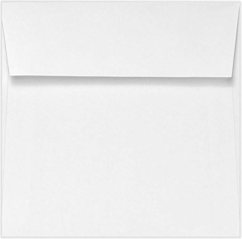 LUXPaper Square Invitation Envelopes | Peel & Press | 7" x 7" | White | 70lb. by LUXPaper