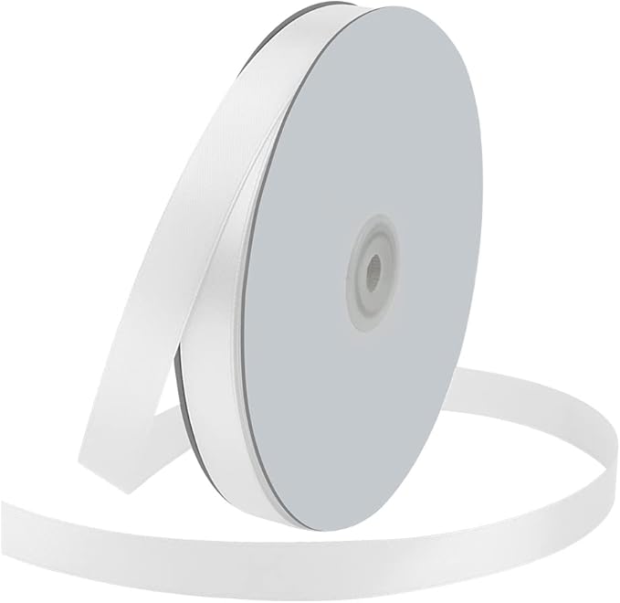 5/8" Wide x 100 Yards Single Face Polyester Satin Ribbon, Satin Ribbon by KMERLIFE