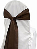 MDS Pack of 200 PCS Satin Chair Sashes Charmeuse Sateen Dining Chair Bows by MDS